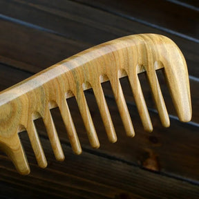 100% Natural Sandalwood Handmade Wide Tooth Wooden Comb