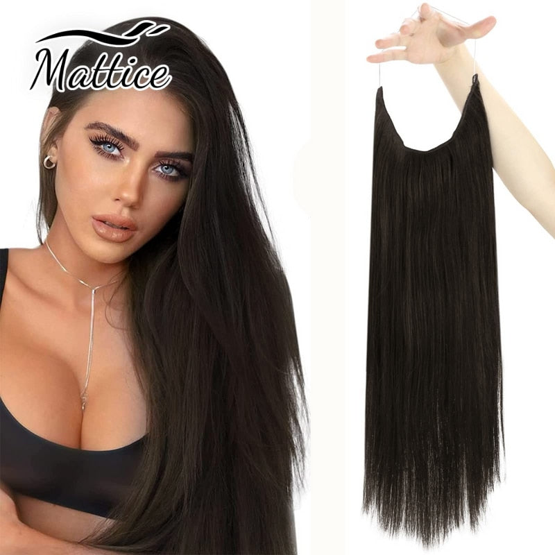 100% Real Brazilian Human Hair Extensions with Invisible Wire