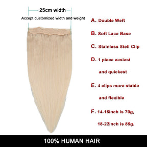 European  Invisible Wire Human Hair Extension